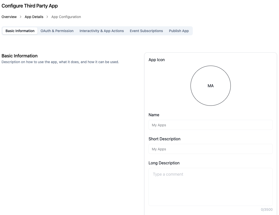 Basic Information tab with tab navigation visible